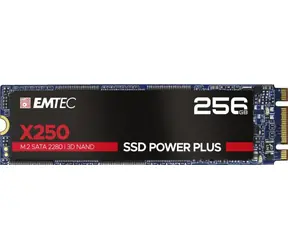 EMTEC Power PLUS X250 256 GB / M.2 / SATA III / 3D TLC / R: 520 MB/s / W: 500 MB/s / MTBF 2 mh / 3 lata
