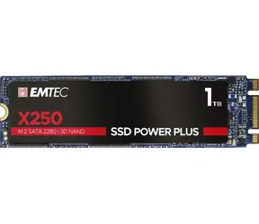 EMTEC Power PLUS X250 1 TB / M.2 / SATA III / 3D TLC / R: 520 MB/s / W: 500 MB/s / MTBF 2 mh / 3 lata