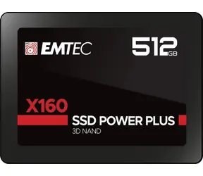EMTEC Power PLUS X160 512 GB / 2,5" / SATA III / 3D TLC / R: 520 MB/s / W: 500 MB/s / MTBF 2 mh / 3 lata