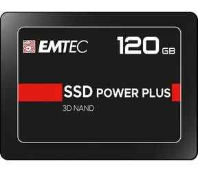 EMTEC Power PLUS X150 120 GB / 2,5" / SATA III / 3D TLC / R: 520 MB/s / W: 500 MB/s / IOPS: 70 tys. i 80 tys. / MTBF 2 mh / 3 lata