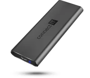 Connect IT AluSafe / Zewnętrzna skrzynka na dyski M.2 NVMe SSD / 10 Gbps / USB-C 3.2 Gen2 / 2230 i 2242 i 2260 i 2280 mm