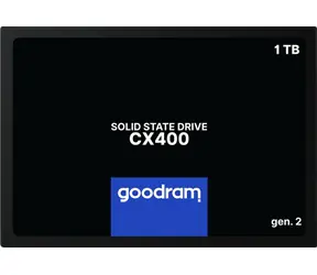 Goodram CX400 Gen.2 1 TB / 2,5" / SATA III / 3D-NAND TLC / R: 550 MB / W: 500 MB / IOPS: 75 tys. 76,8 tys. / MTBF: 2 mil