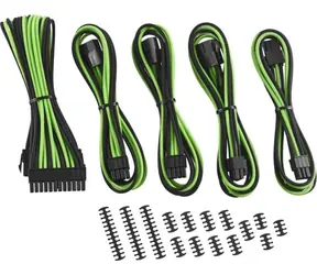 Kit przedłużaczy kablowych CableMod Classic ModMesh 8+6 pin PCIe - czarno-zielony