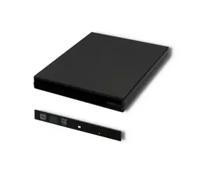 Puszka zewnętrzna Qoltec 51864 dla mechaników czarna / USB 2.0 i SATA / 9,5 mm