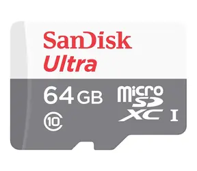 SanDisk Ultra microSDXC 64 GB / klasa 10 / UHS-I / odczyt: do 100 MB