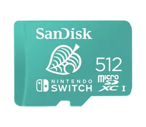 SanDisk Nintendo Switch microSDXC 512 GB / klasa 10 / UHS-I / U3 / odczyt: do 100 MB / zapis: do 90 MB / odpowiedni dla 4K