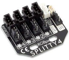 Aqua Computer RGBpx Splitty4 / 4X koncentrator wentylatora / 4X (A)DRGB / dla D5 Next, Quadro, Octo, fabwerk