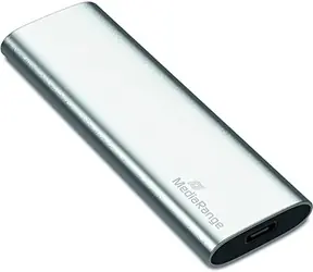 MediaRange MR1101 240 GB srebrny / zewnętrzny dysk SSD / M.2 SATA III / TLC / USB-C / R:450MBs / W:420MBs