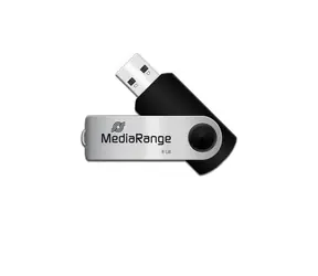 MediaRange MR908 8 GB srebrny / Flash Disk / USB-A 2.0 / odczyt: 17 MB / zapis: 4 MB