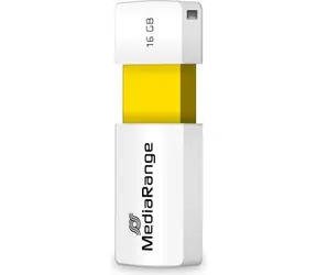 MediaRange MR972 16 GB żółto-biały / Flash Disk / USB-A 2.0 / odczyt: 12 MB / zapis: 5 MB