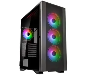 Kolink Stronghold Prism szary / ATX / 1xUSB 3.1 + 2xUSB 2.0 / 4X 120 mm / bez zasilacza / strona przezroczysta / szkło hartowane