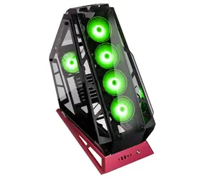 Kolink Big Chungus UNIT ARGB czarny / E-ATX / 1xUSB-C + 1xUSB 3 + 1xUSB 2 / 1x 120 mm / bez zasilacza / strona przezroczysta