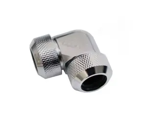Alphacool Eiszapfen 13mm złączka zaciskowa HardTube 90° złącze L do rur mosiężnych i akrylowych, chrom