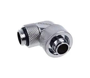 Złącze zaciskowe Alphacool Eiszapfen 16/10 mm obrotowe 90° G1/4, chrom
