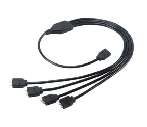 Akasa AK-CBLD04-50BK Rozgałęźnik RGB 4pin czarny 