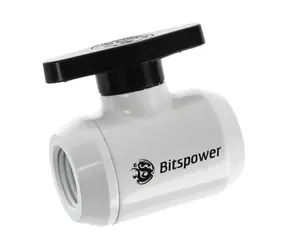Zawór odcinający BitsPower 2x zawór G1/4" biały