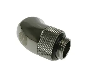 Adapter kątowy obrotowy BitsPower 45° G1/4" (M) > G1/4" (F) czarny błyszczący