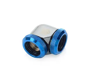 Adapter kątowy BitsPower 90° do rur 16mm czarno-niebieski