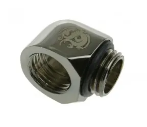 Adapter kątowy BitsPower 90° G1/4" (M) > G1/4" (F) czarny błyszczący