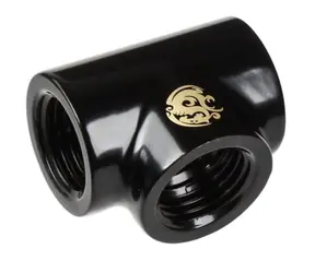 Rozdzielacz T BitsPower 3x G1/4" (F) czarny mat