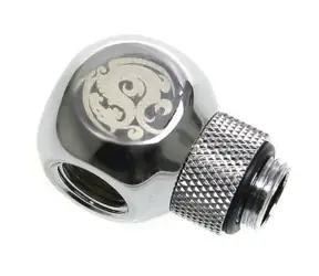 BitsPower Obrotowy rozdzielacz T 1x G1/4 (M) > 2x G1/4" (F) srebrny