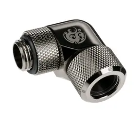 Adapter kątowy BitsPower Advanced Multi-Link 90° G1/4 > 12 mm z twardą rurką, czarny