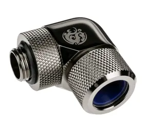 Adapter kątowy BitsPower Advanced Multi-Link 90° G1/4 > 14 mm z twardą rurką, czarny