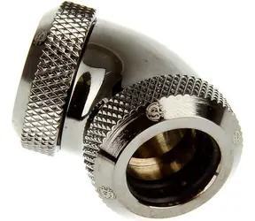 Adapter kątowy BitsPower Multi-Link 60° 12 mm sztywna rurka > 12 mm sztywna rurka błyszcząca czarna