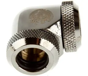Adapter kątowy BitsPower Multi-Link 90° 12 mm sztywna rurka > 12 mm sztywna rurka błyszcząca czarna
