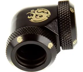Adapter kątowy BitsPower Multi-Link 90° 12 mm sztywna rurka > 12 mm sztywna rurka matowa czarna