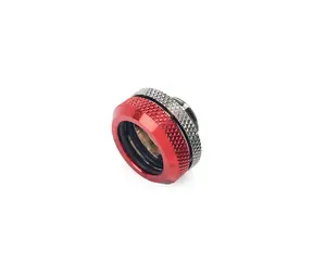 Adapter BitsPower Multi-Link prosty G1/4 > 16 mm HardTube czerwony/czarny błyszczący
