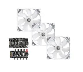 BitsPower zestaw 3 szt. Notos 120mm ARGB biały / 3 szt. / 120 mm / 28 dB @ 1800 RPM / 8 diod LED / 4-pin