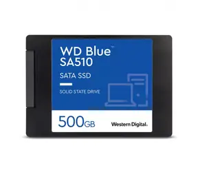 WD Blue SA510 500 GB / 2,5" SATA III / SATA 6 Gb/s / R: 560 MB/s / W: 510 MB/s / TLC / 5 lat