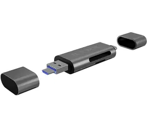 Icy Box IB-CR200-C czarny / czytnik kart pamięci zewnętrznej / USB C i Dual typu A/microB