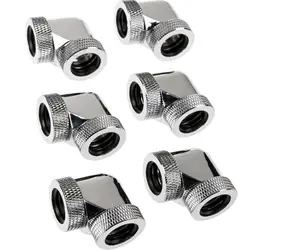 RAIJINTEK Pelias srebrny - D160906 6 szt. srebrny / do 16mm HardTube / G1/4" / kąt 90°
