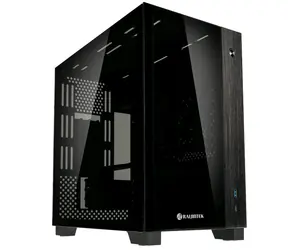 RAIJINTEK Paean mini czarny / Mini-ITX / 1xUSB 3.0 + 1xUSB-C / bez źródła zasilania / strona przezroczysta
