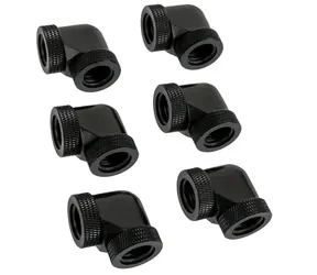 RAIJINTEK Pelias - D160906 6 szt. czarny / do 16mm HardTube / G1/4" / kąt 90°