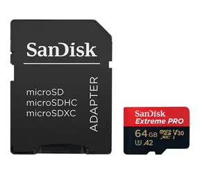 SanDisk Extreme PRO microSDXC 64GB + adapter