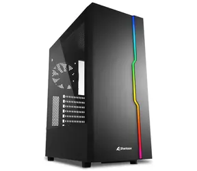 Sharkoon RGB SLIDER czarny / RGB / ATX / 1x 120mm / bez źródła zasilania / strona przezroczysta
