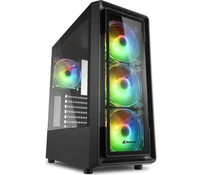 Sharkoon TK4 czarny / RGB / ATX / 4X 120mm / bez zasilacza / przezroczysty panel boczny