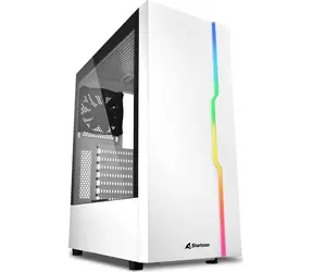 Sharkoon RGB SLIDER biały / RGB / ATX / 1x 120mm / bez zasilacza / strona przezroczysta