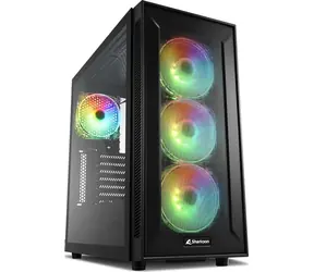 Sharkoon TG6M czarny / RGB / ATX / 4X 120mm / bez zasilacza / przezroczysty panel boczny