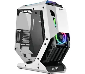 Sharkoon ELITE SHARK CA700 czarno-biały / ATX / RGB / bez źródła zasilania / 2x 120mm / strona przezroczysta