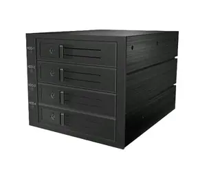 Icy Box IB-564SSK czarny / Płyta montażowa na 4X 3,5" HDD / SATA III / Hot-Swap