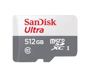 SanDisk Ultra microSDXC 512 GB / klasa 10 / UHS-I / odczyt: do 100 MB