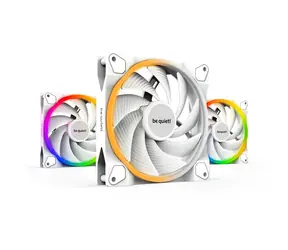 be quiet! LIGHT WINGS PWM HS 140 Triple Pack biały / ARGB / Łożysko Fluid-dynamiczne / 31dB @ 2200RPM / 71.7CFM / 4-pin