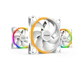 be quiet! LIGHT WINGS PWM 140 Triple Pack biały / ARGB / Łożysko Fluid-dynamiczne / 23,3dB @ 1500RPM / 56CFM / 4-pin