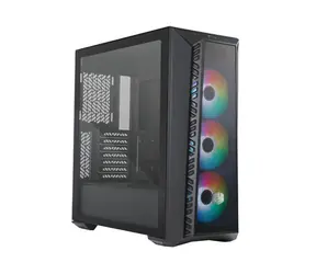 Cooler Master Masterbox 520 Mesh czarny / ATX / 1x USB-A 3.2 i 1x USB-C 3.2 / 3x 120 mm / bez zasilacza / strona przezroczysta