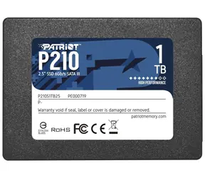 Patriot P210 1 TB / 2,5" / SSD / IOPS: 50 tys. 50 tys. / SATA III  