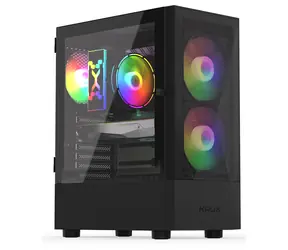 KRUX Torba czarna / obudowa PC / ATX / micro-ATX / mini-ITX / strona przezroczysta / bez zasilacza